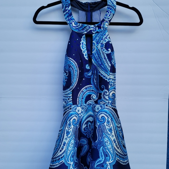 Dear Moon Satin High Low Dress Lace Back - Picture 5 of 10